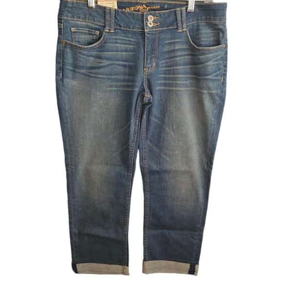 NWT Arizona Jeans Co. Cropped Cuff Jeans - Picture 1 of 4